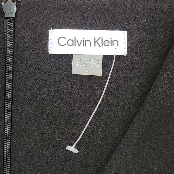 Calvin Klein Women’s 8 Jumpsuit‎ Black V Neck Wide Leg Sleeveless Belted NWOT - Picture 6 of 9